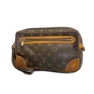 Louis Vuitton Clutch Bag Monogram Marly Dragonne GM M51825 Brown Men's Women's